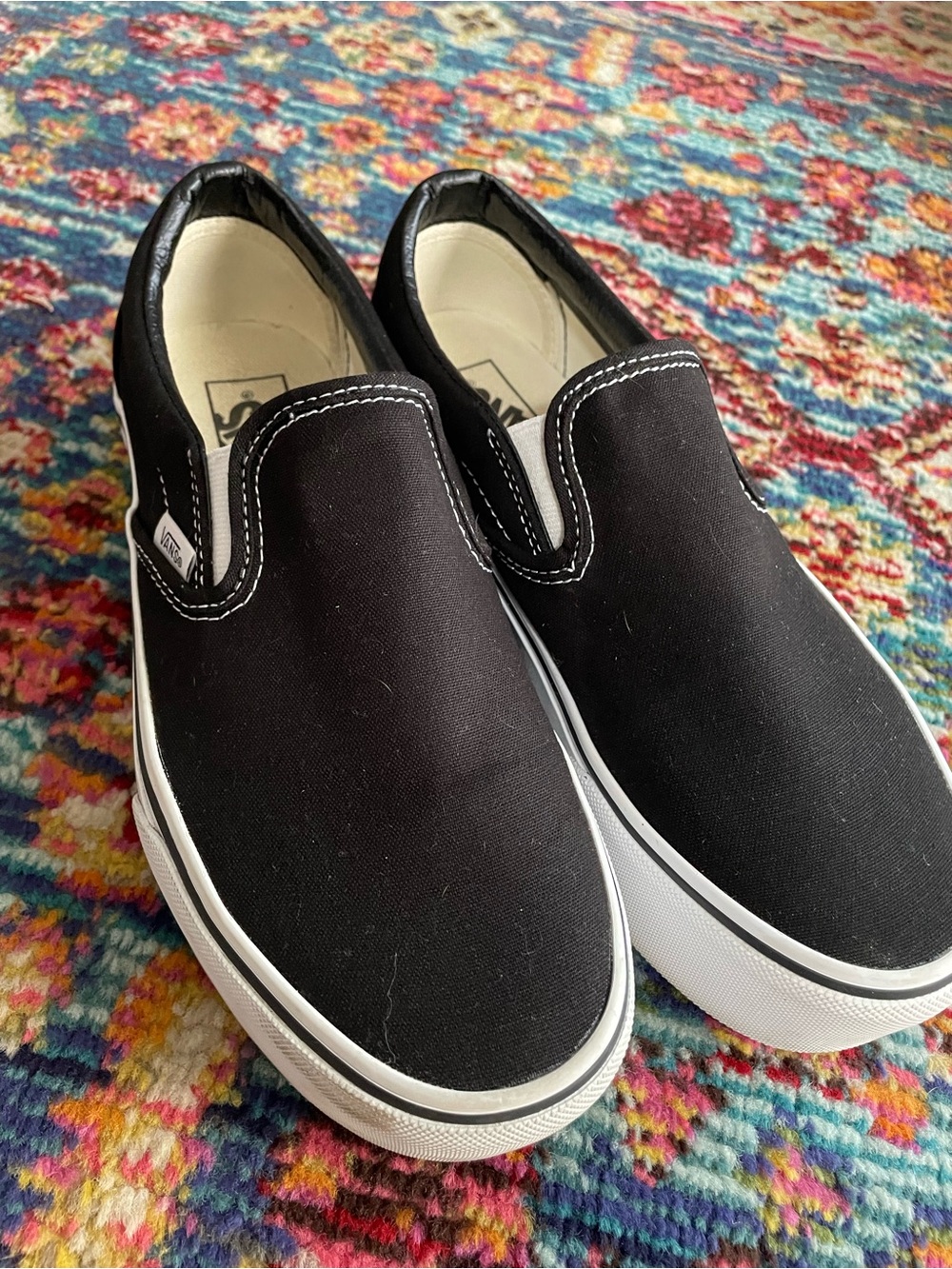 Vans Classic Slip-On PLATFORM in Black🖤🕶️🌴👻